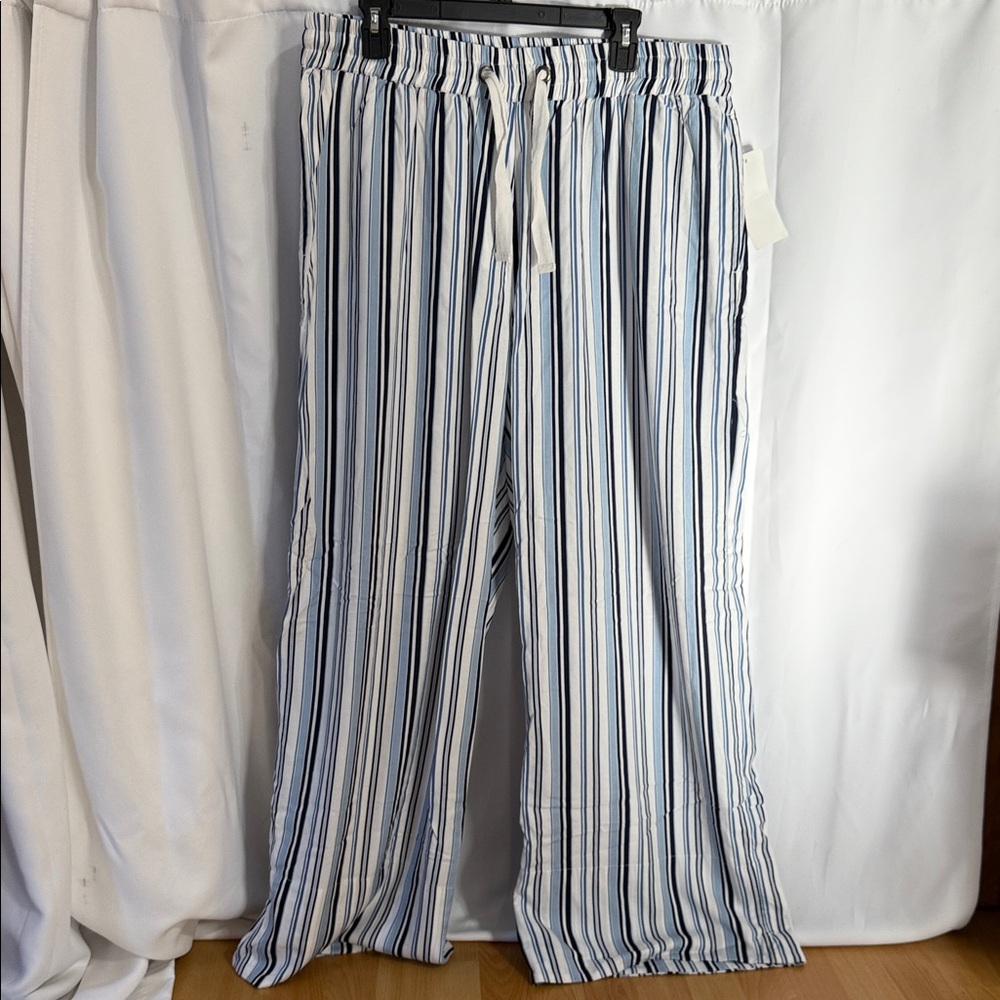 Roaman's Blue and White Striped Pants